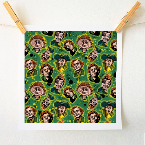 Drop Dead Fred Funny Film Movie Quote Inkblot - The Many Faces Of Drop Dead Fred - A1 - A4 art print by Wallace Elizabeth