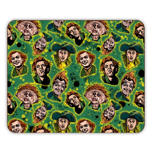 Drop Dead Fred Funny Film Movie Quote Inkblot - The Many Faces Of Drop Dead Fred - designer placemat by Wallace Elizabeth