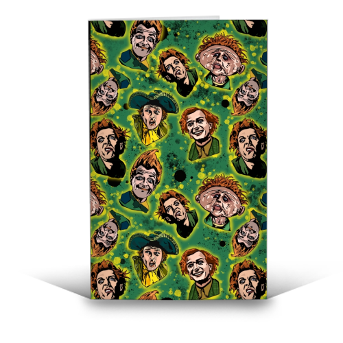 Drop Dead Fred Funny Film Movie Quote Inkblot - The Many Faces Of Drop Dead Fred - funny greeting card by Wallace Elizabeth