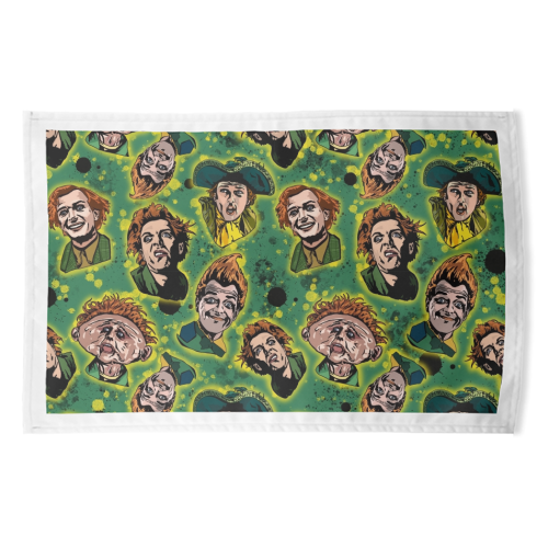Drop Dead Fred Funny Film Movie Quote Inkblot - The Many Faces Of Drop Dead Fred - funny tea towel by Wallace Elizabeth