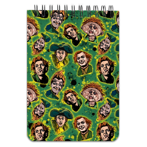 Drop Dead Fred Funny Film Movie Quote Inkblot - The Many Faces Of Drop Dead Fred - personalised A4, A5, A6 notebook by Wallace Elizabeth