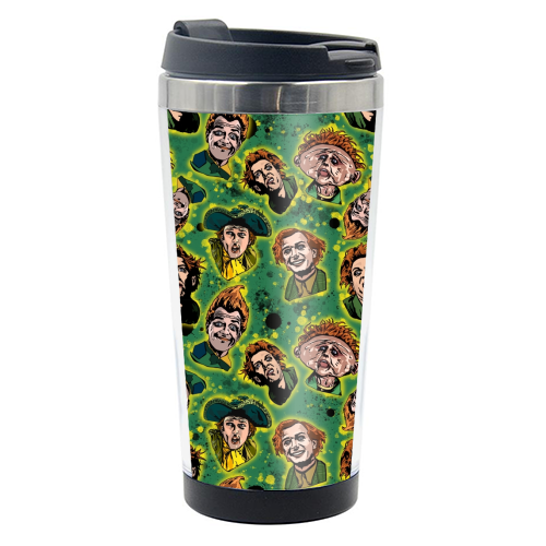 Drop Dead Fred Funny Film Movie Quote Inkblot - The Many Faces Of Drop Dead Fred - photo water bottle by Wallace Elizabeth