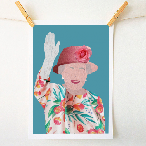 Collage Queen - A1 - A4 art print by Lisa Wardle