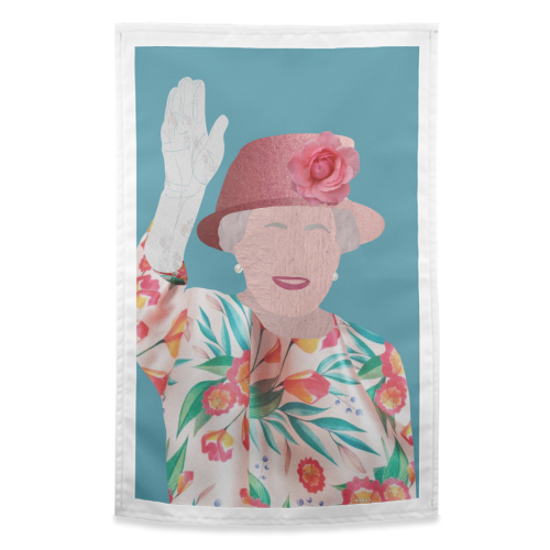 Collage Queen - funny tea towel by Lisa Wardle