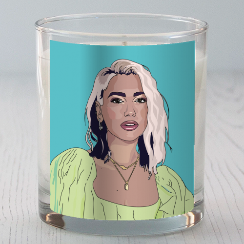 Dua Lipa Collection - scented candle by Catherine Critchley.
