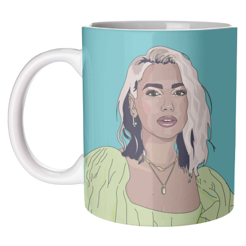 Dua Lipa Collection - unique mug by Catherine Critchley.