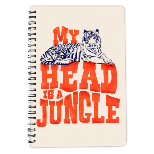 My Head Is A Jungle - personalised A4, A5, A6 notebook by Ania Wieclaw