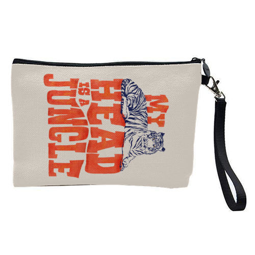 My Head Is A Jungle - pretty makeup bag by Ania Wieclaw