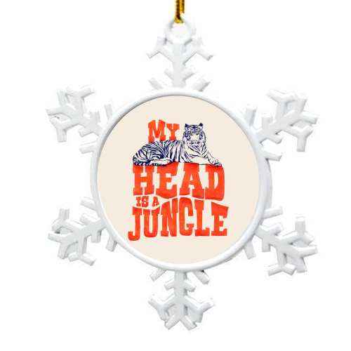 My Head Is A Jungle - snowflake decoration by Ania Wieclaw