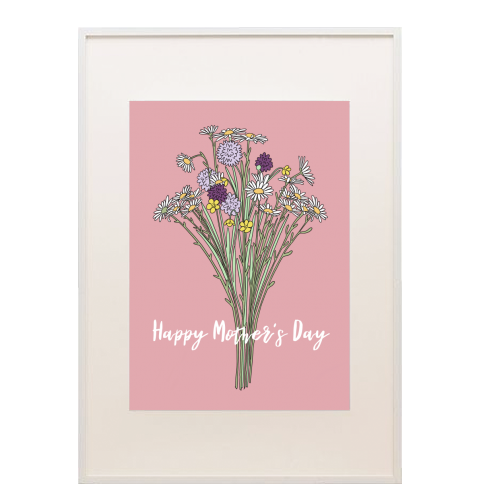 Mother's Daisy Flowers - framed poster print by Adam Regester