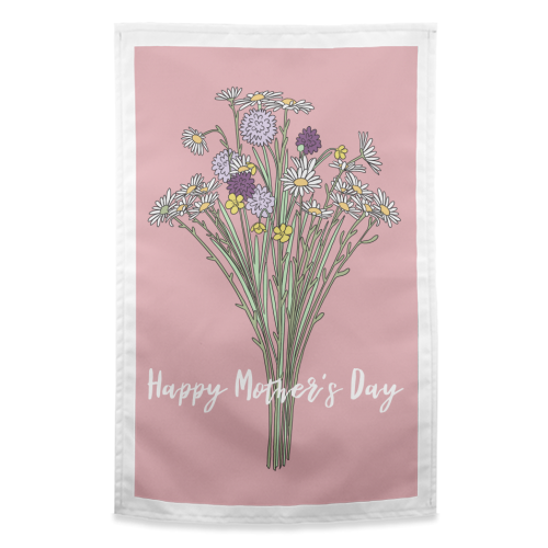 Mother's Daisy Flowers - funny tea towel by Adam Regester