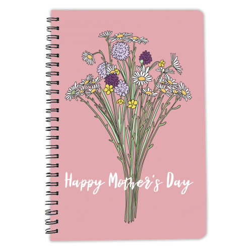 Mother's Daisy Flowers - personalised A4, A5, A6 notebook by Adam Regester