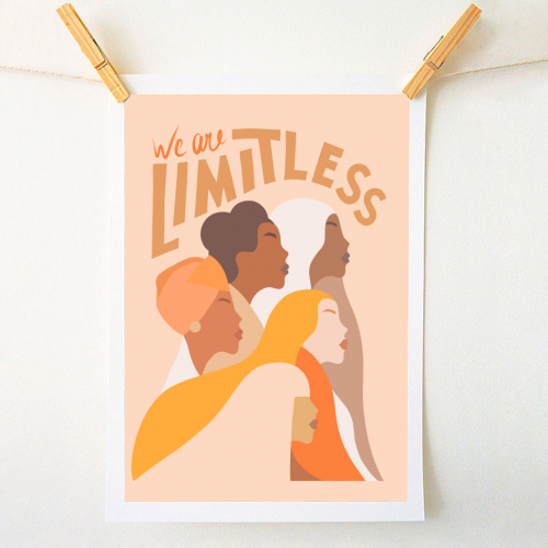 Girl Power - We are Limitless - A1 - A4 art print by Dominique Vari