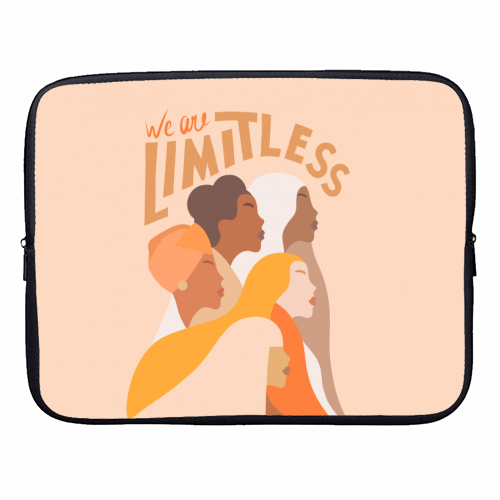 Girl Power - We are Limitless - designer laptop sleeve by Dominique Vari