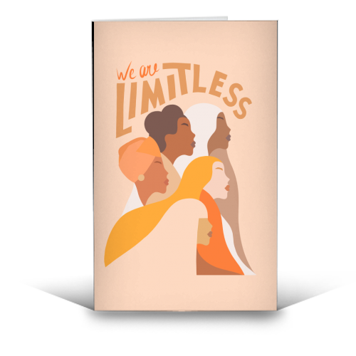 Girl Power - We are Limitless - funny greeting card by Dominique Vari