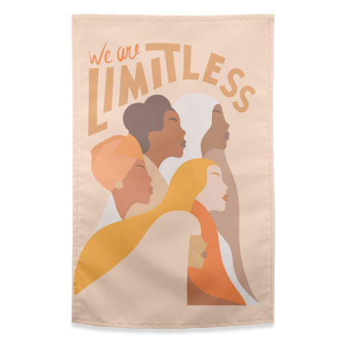 Girl Power - We are Limitless - funny tea towel by Dominique Vari