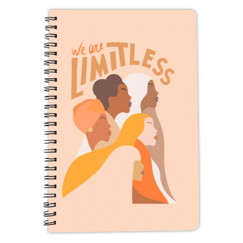 Girl Power - We are Limitless - personalised A4, A5, A6 notebook by Dominique Vari
