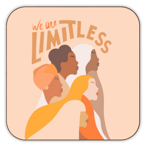 Girl Power - We are Limitless - personalised beer coaster by Dominique Vari