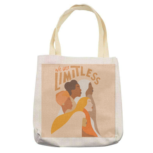 Girl Power - We are Limitless - printed tote bag by Dominique Vari