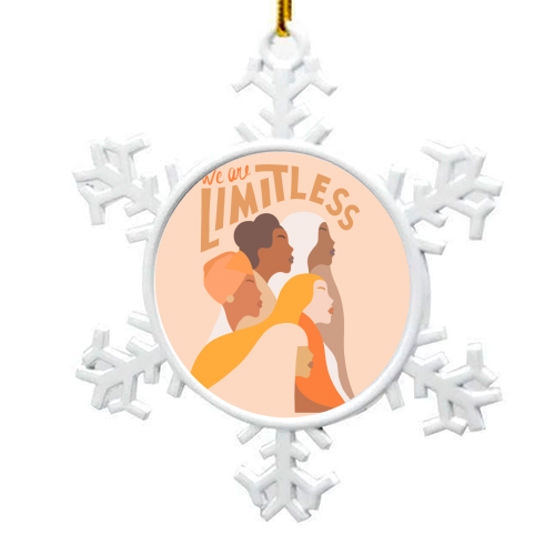 Girl Power - We are Limitless - snowflake decoration by Dominique Vari