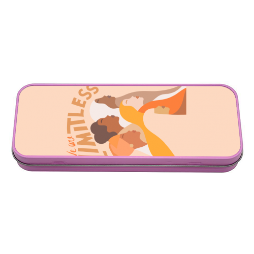 Girl Power - We are Limitless - tin pencil case by Dominique Vari