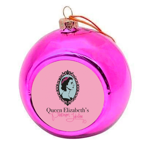 Queen Elizabeth's Platinum Jubilee - colourful christmas bauble by SABI KOZ