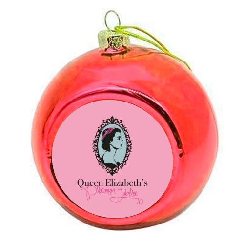 Queen Elizabeth's Platinum Jubilee - colourful christmas bauble by SABI KOZ