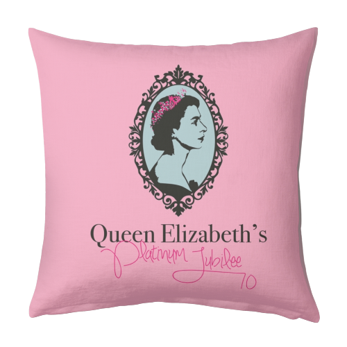 Queen Elizabeth's Platinum Jubilee - designed cushion by SABI KOZ