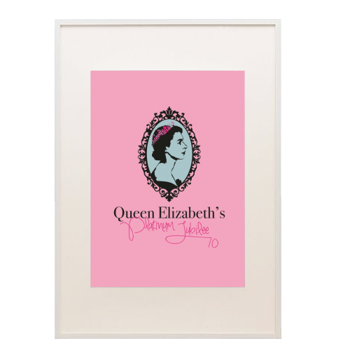 Queen Elizabeth's Platinum Jubilee - framed poster print by SABI KOZ