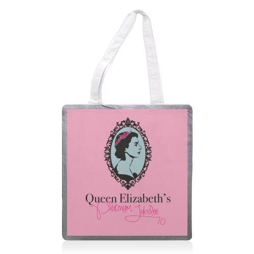 Queen Elizabeth's Platinum Jubilee - printed tote bag by SABI KOZ