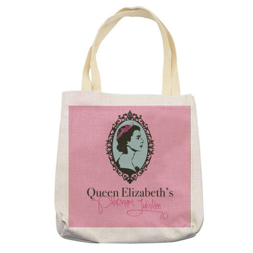 Queen Elizabeth's Platinum Jubilee - printed tote bag by SABI KOZ