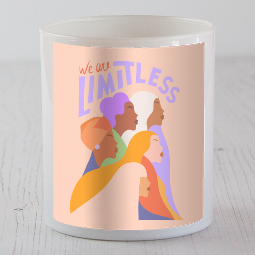 Girl Power Portrait - We are Limitless (colour) - scented candle by Dominique Vari