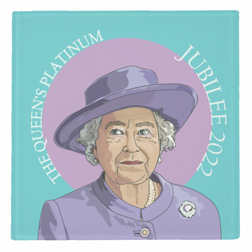 The Queen's Platinum Jubilee - personalised beer coaster by Catherine Critchley.