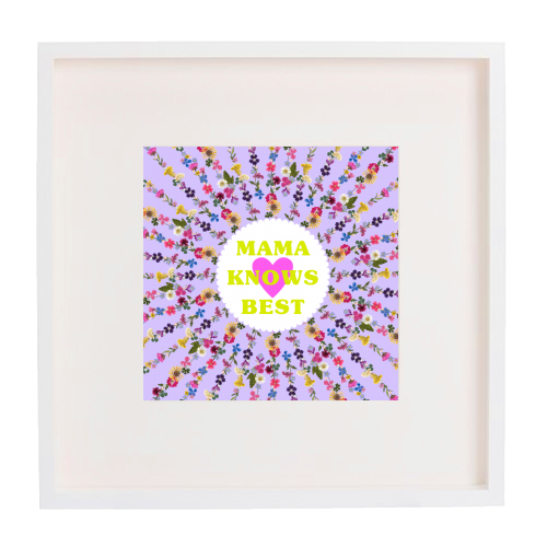 MAMA KNOWS BEST - framed poster print by PEARL & CLOVER