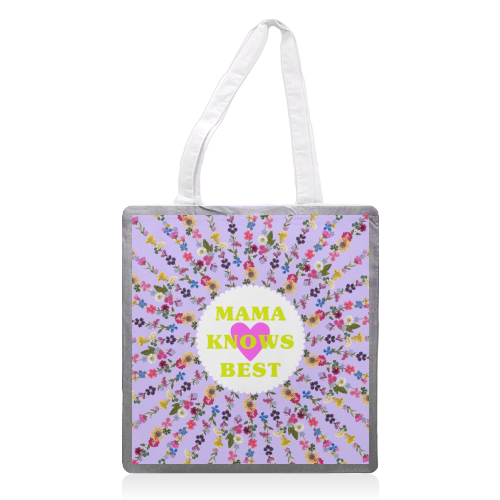 MAMA KNOWS BEST - printed tote bag by PEARL & CLOVER