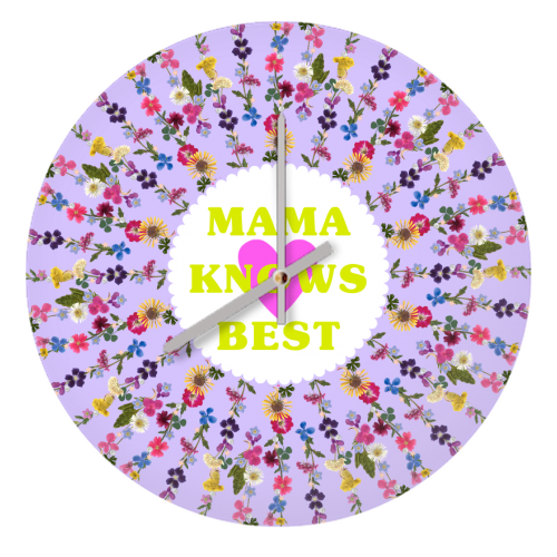 MAMA KNOWS BEST - quirky wall clock by PEARL & CLOVER