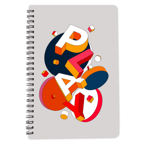 PLAY Typography - personalised A4, A5, A6 notebook by Ania Wieclaw