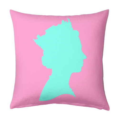 Her Majesty The Queen Royal Silhouette - designed cushion by Adam Regester