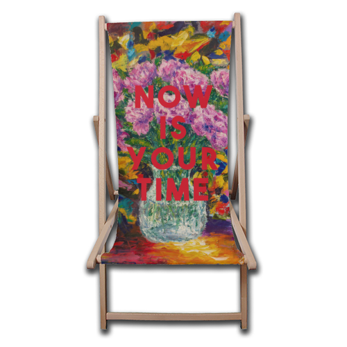 Now Is Your Time - canvas deck chair by The 13 Prints