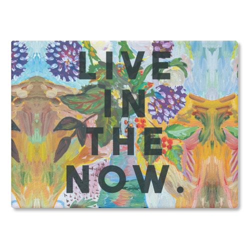 Live In The Now - glass chopping board by The 13 Prints