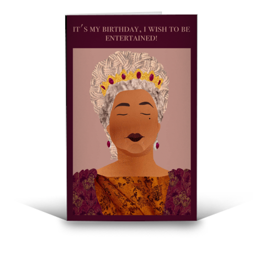 I Wish To Be Entertained - funny greeting card by Lisa Wardle