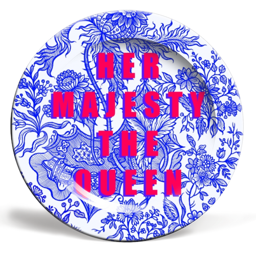 Her Majesty The Queen - ceramic dinner plate by Eloise Davey