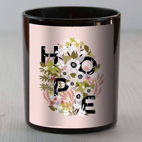 HOPE with Earthy Floral Egg - scented candle by Dominique Vari