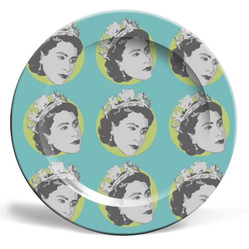 Vintage Queen Jubilee Collection - ceramic dinner plate by Catherine Critchley.