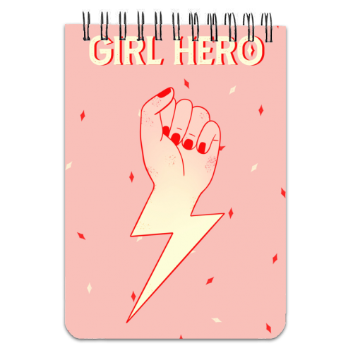Girl Hero - personalised A4, A5, A6 notebook by Lisa Wardle