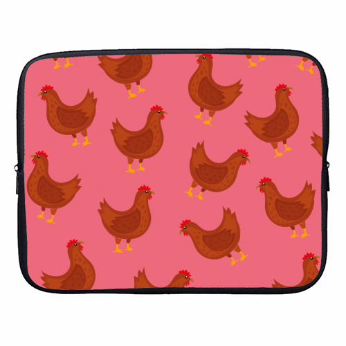 Mother Clucker Print - designer laptop sleeve by Laura Lonsdale