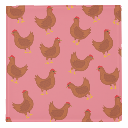 Mother Clucker Print - personalised beer coaster by Laura Lonsdale