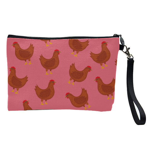 Mother Clucker Print - pretty makeup bag by Laura Lonsdale