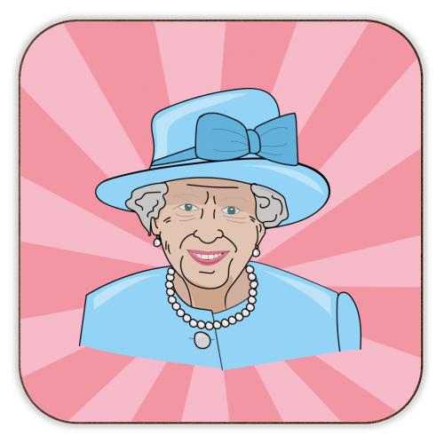 Queeny Mc Queen Face - personalised beer coaster by Laura Lonsdale
