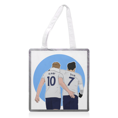 Harry Kane and Son Heung-Min - printed tote bag by Pink and Pip